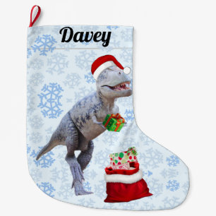 Grande Chaussette De Noël Noël de Dinosaur