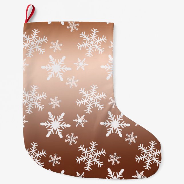 Grande Chaussette De Noël Noël des Flèches blanches d'or (Devant)