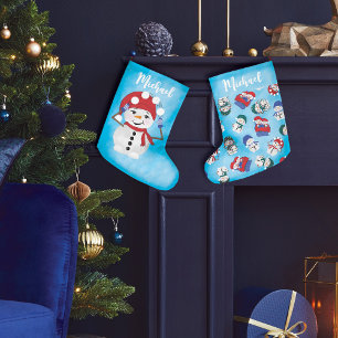 Grande Chaussette De Noël Noël des merveilles hivernales de Snowman