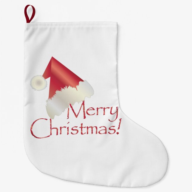 Grande Chaussette De Noël Noël d'or blanc (Devant)