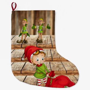 Grande Chaussette De Noël Noël, Elfe