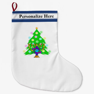 Grande Chaussette De Noël Noël et Hanoukka