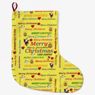 Grande Chaussette De Noël Noël, Joyeux Noël