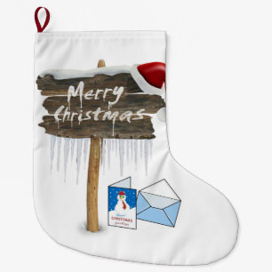 Grande Chaussette De Noël Noël, Joyeux Noël