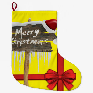 Grande Chaussette De Noël Noël, Joyeux Noël