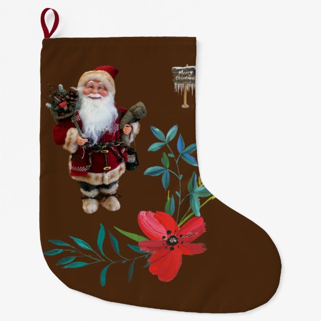 Grande Chaussette De Noël Noël, Joyeux Noël (Devant)