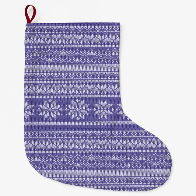 Grande Chaussette De Noël Noël Laine Knit Chandail Noël (Devant)