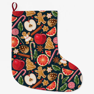 Grande Chaussette De Noël Noël mignon Gros Noël Stocking
