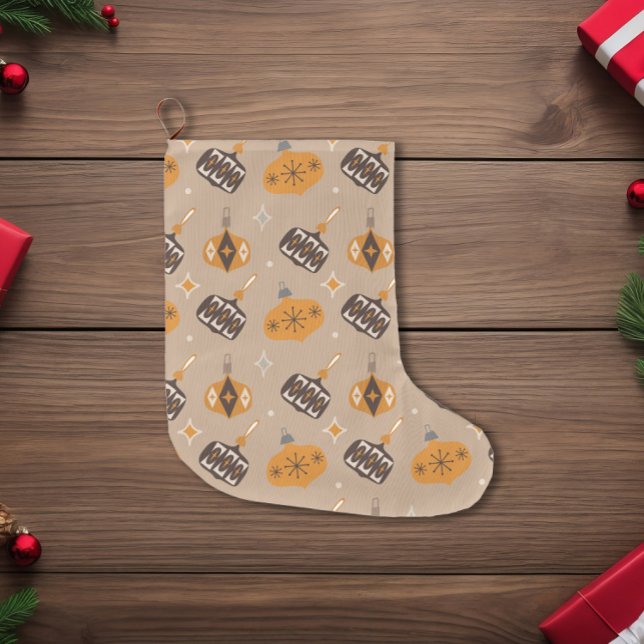 Grande Chaussette De Noël Noël moderne du milieu du siècle (Créateur téléchargé)
