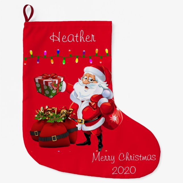 Grande Chaussette De Noël Noël, Noël Père Noël (Devant)