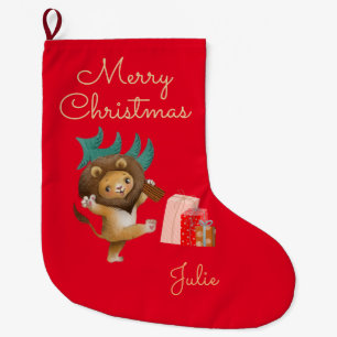 Grande Chaussette De Noël Noël personnalisé Stockage de Noël
