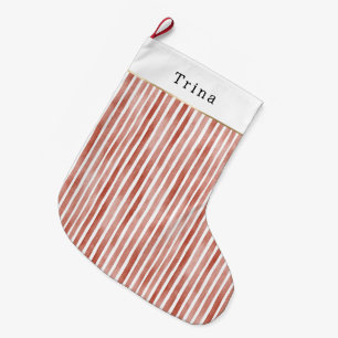 Grande Chaussette De Noël Noël Rayures Rouges Blanches