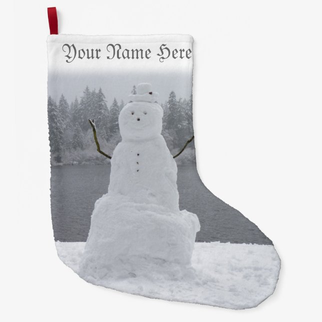 Grande Chaussette De Noël Noel Snowman Bas personnalisées Bas (Devant)