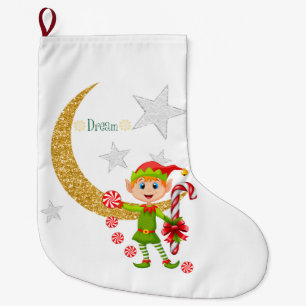 Grande Chaussette De Noël Noël Stocker, Dream Moon Gold Elf Pepperment