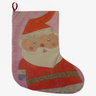 Grande Chaussette De Noël Noël vintage du Père Noël