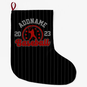 Grande Chaussette De Noël NOM PERSONNALISÉ Jeu du joueur de l'équipe de base