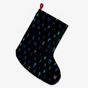 Grande Chaussette De Noël Norse À L'Atterrissage De Nuit