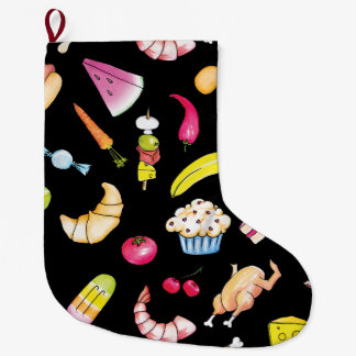 Grande Chaussette De Noël Nourriture