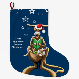 Grande Chaussette De Noël Nuit australienne avant Noël