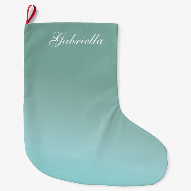 Grande Chaussette De Noël Ombre bleu personnalisé (Devant)