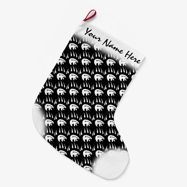 Grande Chaussette De Noël Ours Noël Stocker Lavette Ours Amérindien Stocker (Devant (Accrochage))