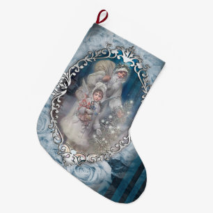 Grande Chaussette De Noël Paix sur Terre