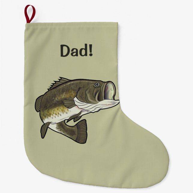 Grande Chaussette De Noël Papa : Basse de large ouverture (Devant)