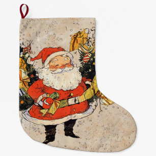 Grande Chaussette De Noël Père Noël Arbres de Noël