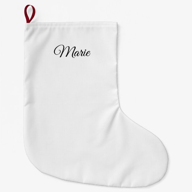 Grande Chaussette De Noël personnalisé ajouter votre nom noël personnalisé (Devant)