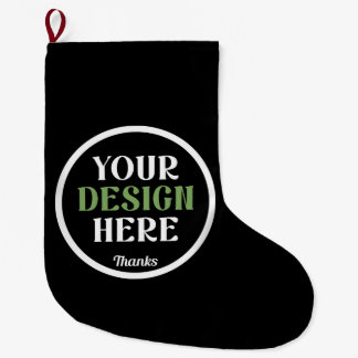 Grande Chaussette De Noël personnalisé, unique, élégant et minimaliste bisou