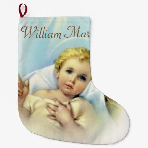 Grande Chaussette De Noël Personnalisez le bébé Jésus