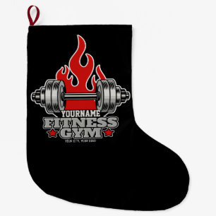 Grande Chaussette De Noël Poids Personnalisé Levant Dumbbell Fitness Gym
