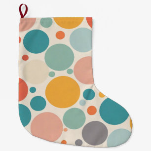 Grande Chaussette De Noël Pois coloré