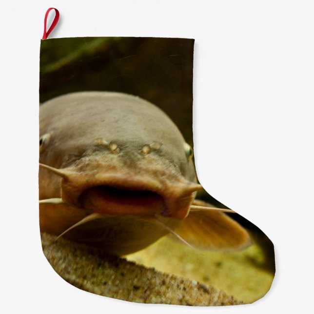 Grande Chaussette De Noël Poisson-chat électrique (Devant)