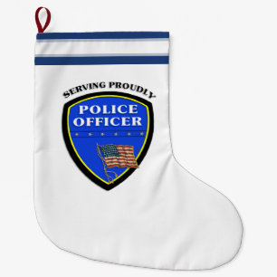 Grande Chaussette De Noël Police