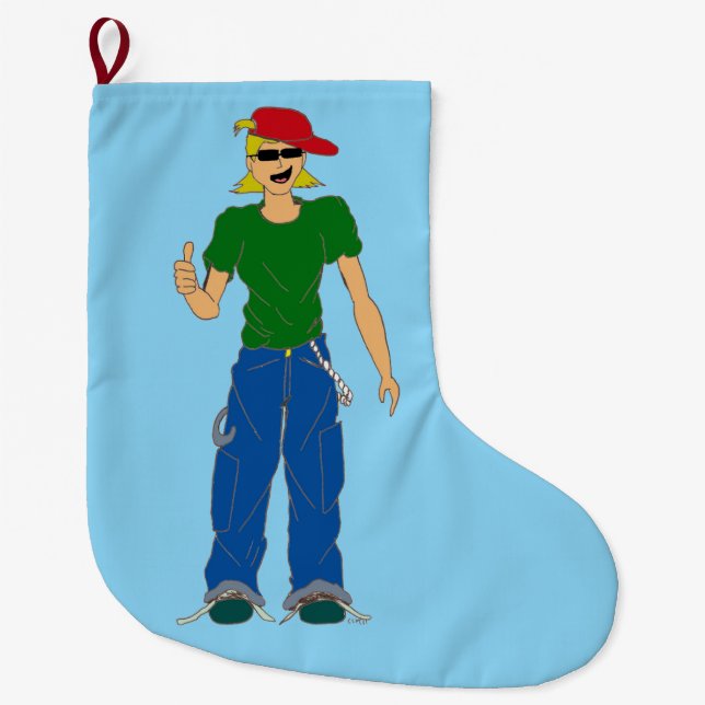 Grande Chaussette De Noël pouce haut (Devant)