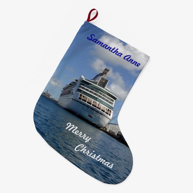Grande Chaussette De Noël Poupe d'enchantement personnalisée (Devant (Accrochage))