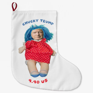 Grande Chaussette De Noël Poupée de Chucky Donald Trump