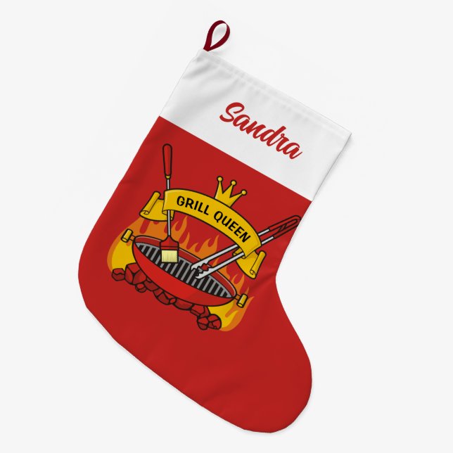 Grande Chaussette De Noël Queen Grill (Devant (Accrochage))
