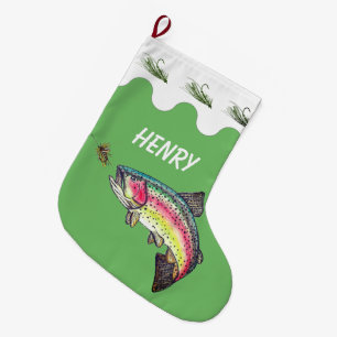 Grande Chaussette De Noël Rainbow Trout Fly