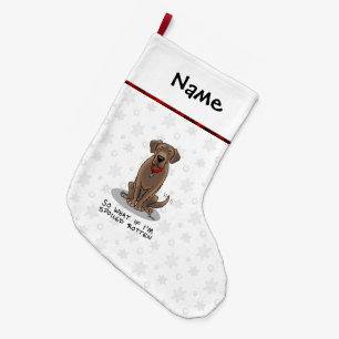 Grande Chaussette De Noël Récupérateur Labrador du Laboratoire de Chocolat p