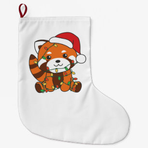 Grande Chaussette De Noël Red Panda Christmas Winter Animals Red Pandas