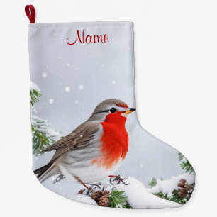 Grande Chaussette De Noël Red Robin Noël Stocker