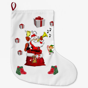 Grande Chaussette De Noël Réservation de Noël, Père Noël