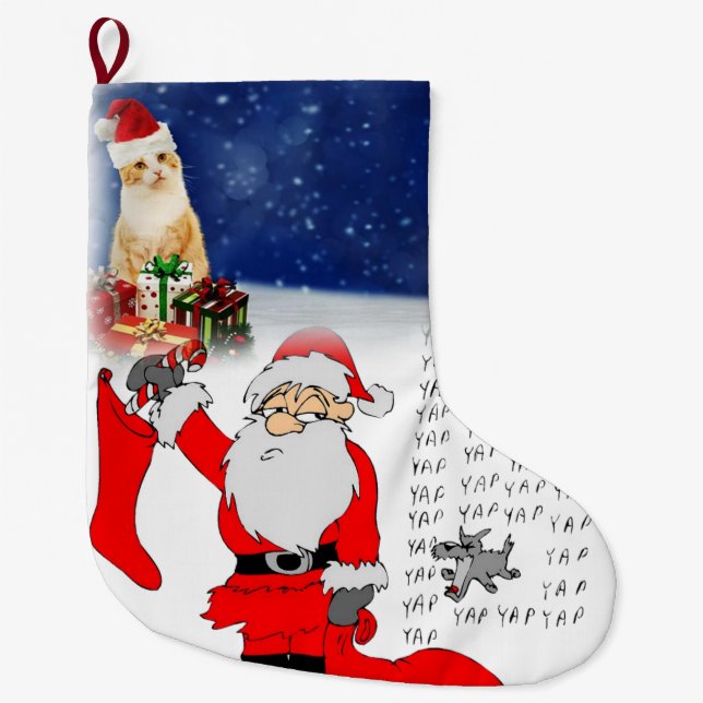 Grande Chaussette De Noël Réservation de Noël, Père Noël (Devant)