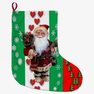 Grande Chaussette De Noël Réservation de Noël, Père Noël
