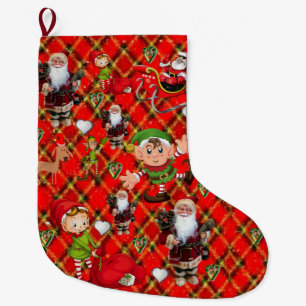 Grande Chaussette De Noël Réservation de Noël, Père Noël