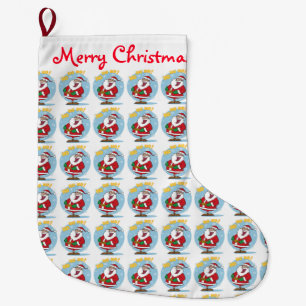 Grande Chaussette De Noël Réservation de Noël/Père Noël Ho Ho Joyeux Noël