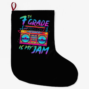 Grande Chaussette De Noël Rétro 80s 7e année est mon truc retour à l'école