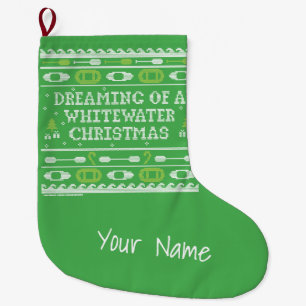 Grande Chaussette De Noël Rêver de Noël de Whitewater personnalisé